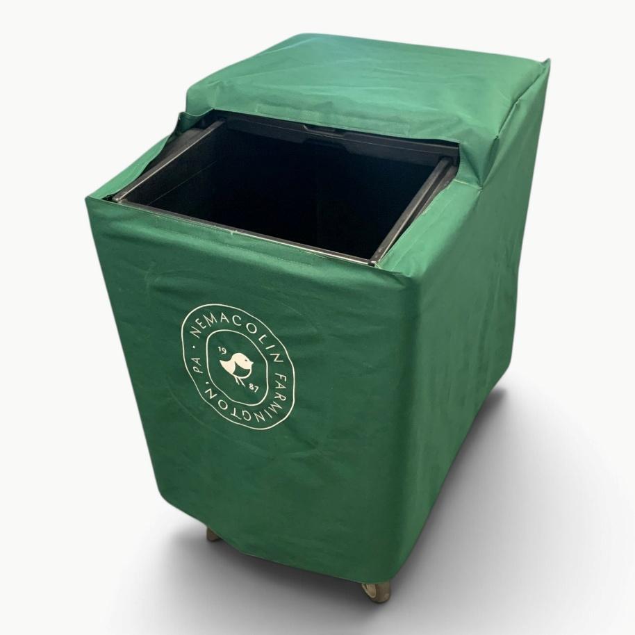 Custom green Nemacolin rolling bin cover